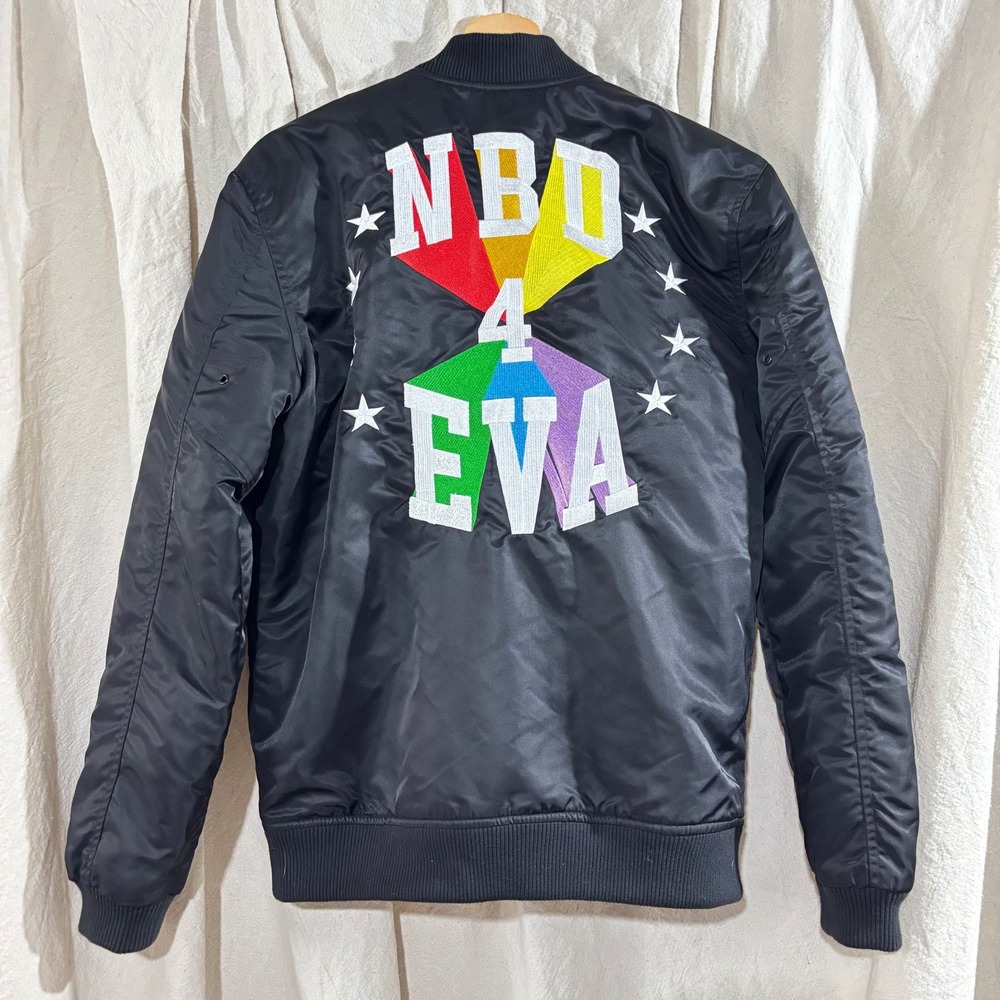 Rare Archive‎ UNIF "NBD 4 EVA" Rainbow Embroidery Bomber Jacket S